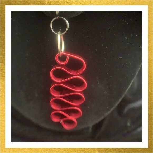 3/$20 HAND CRAFTED Black VELVET Red Wire RIBBON Pendant NECKLACE - Picture 2 of 2